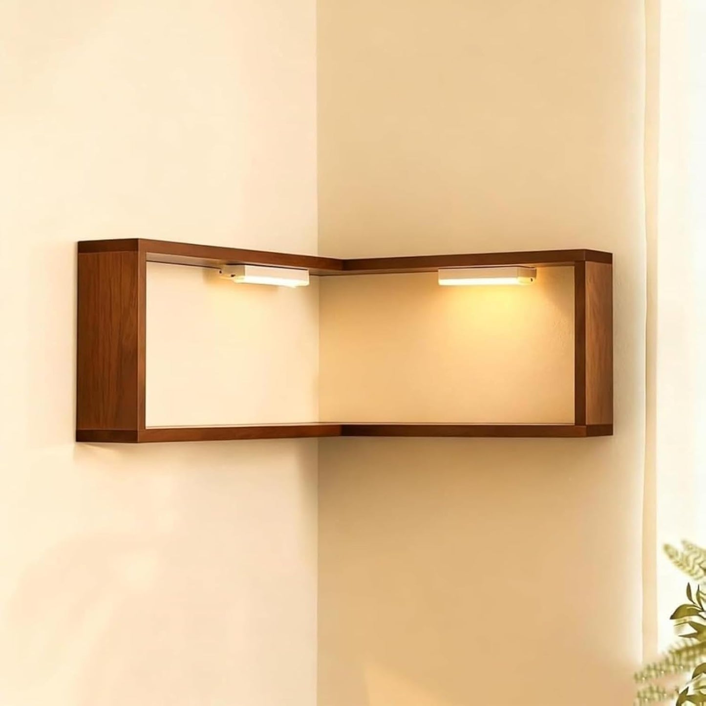 Corner Shelf with built-in LED lights | Set of 3