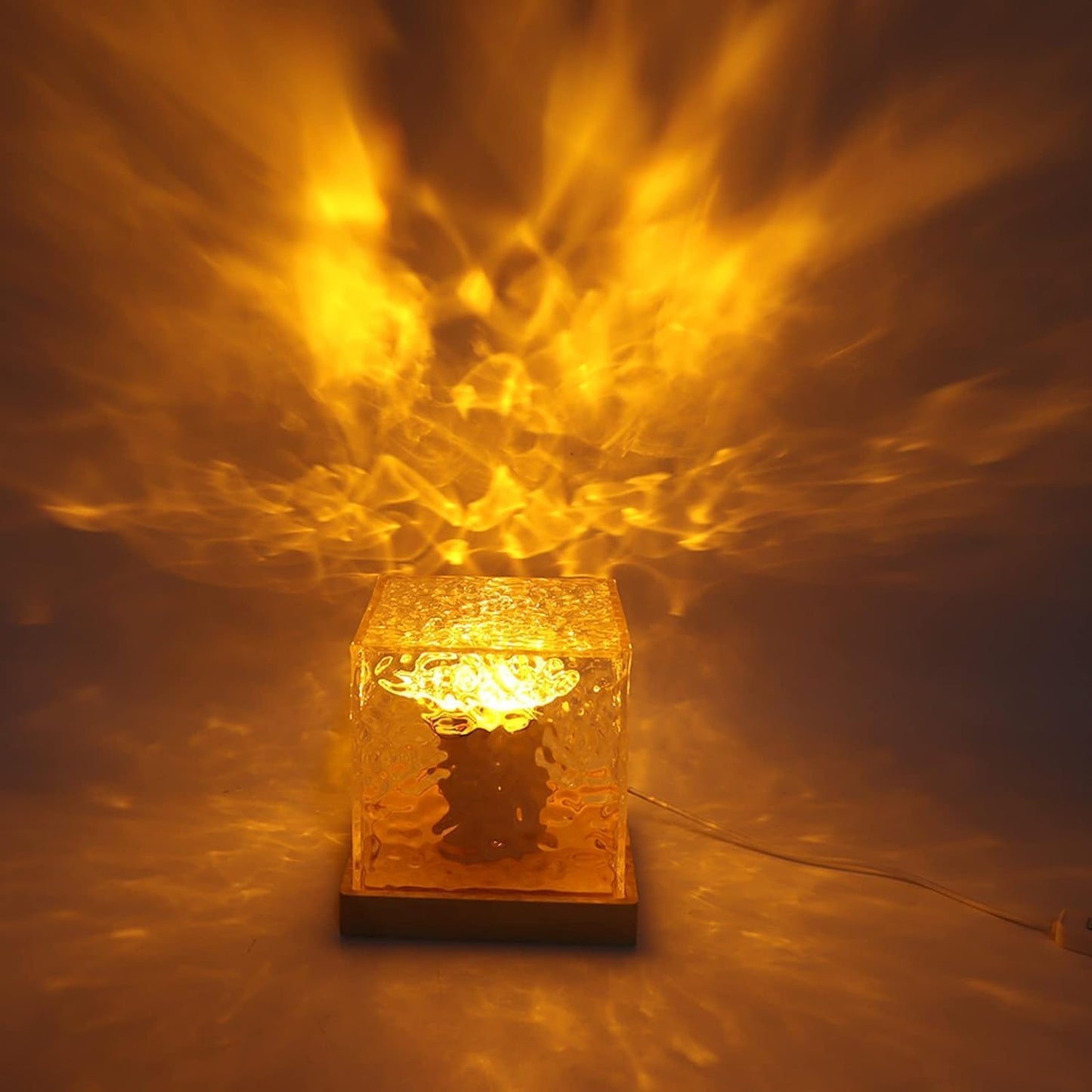 Ripple Cube | 16 colour LED crystal lamp | Ocean Wave Projector Lamp