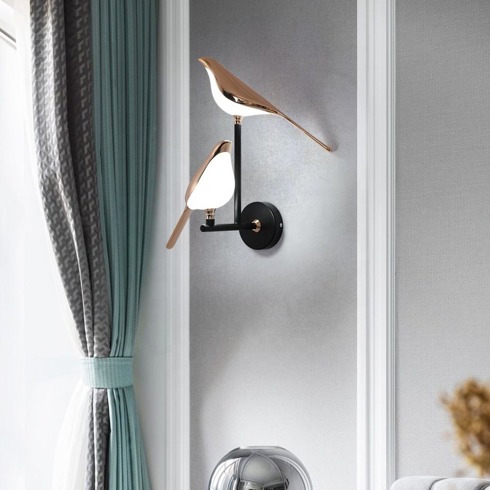 Perch Wall Lamp | Two bird LED Sconce