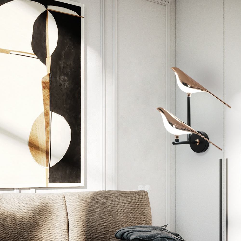 Perch Wall Lamp | Two bird LED Sconce