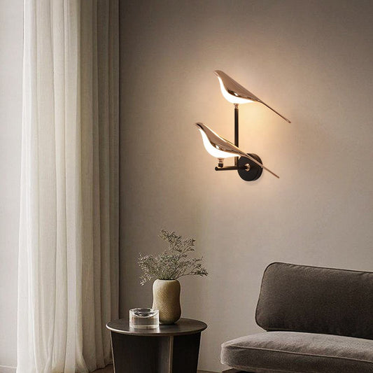 Perch Wall Lamp | Two bird LED Sconce